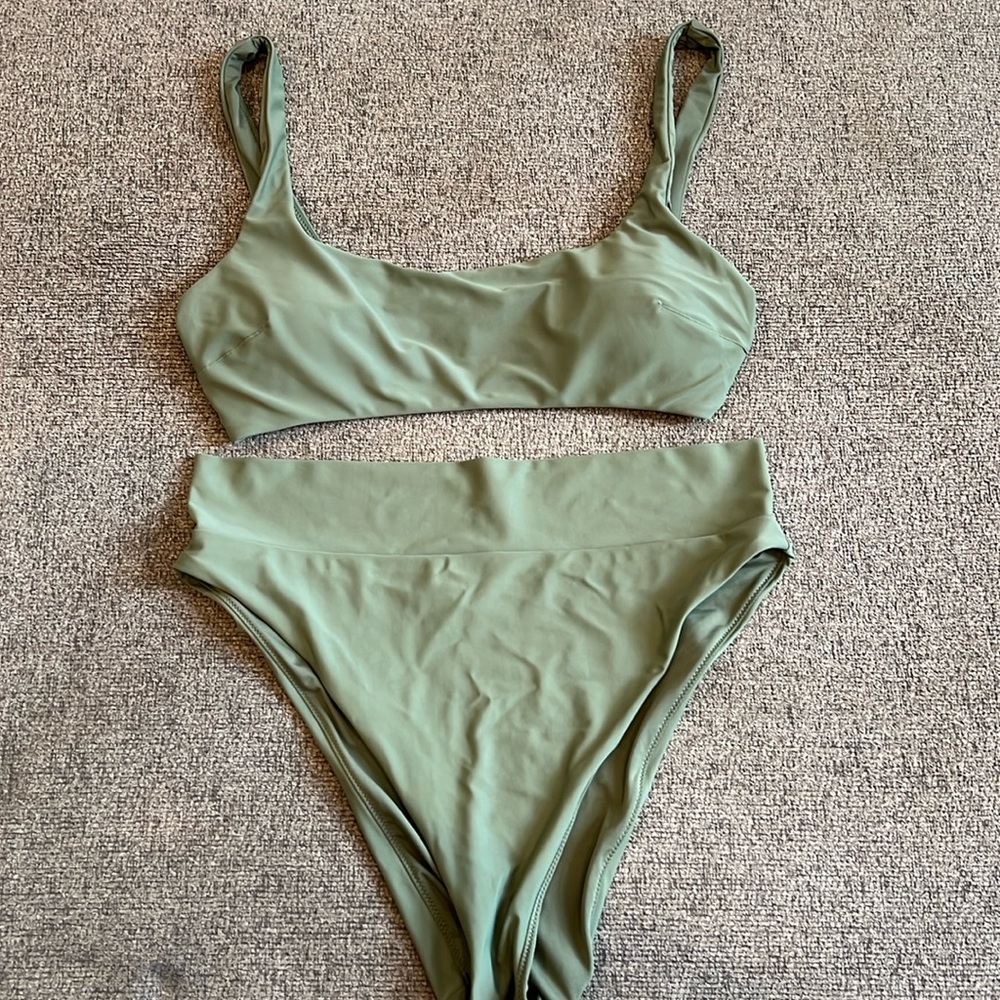 Aerie Bikini with High Cut Cheeky Bottom